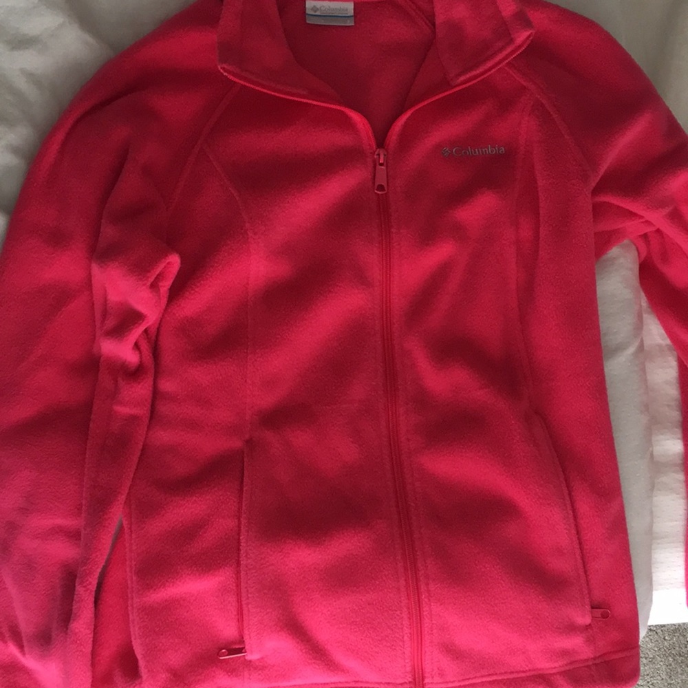 Bright pink Columbia zip up!